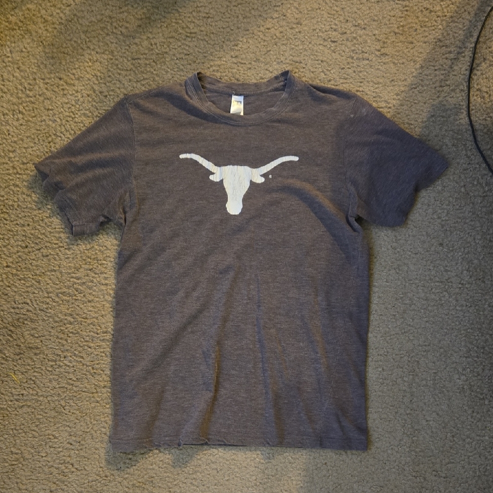 Gray Mens Shirt with Longhorn Design